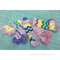 Easter Day baby girls chevron polka dot leg warmer set